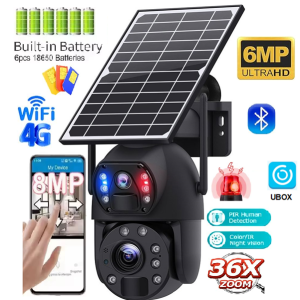 Solar Battery Camera 36x Zoom 4G or WIFI