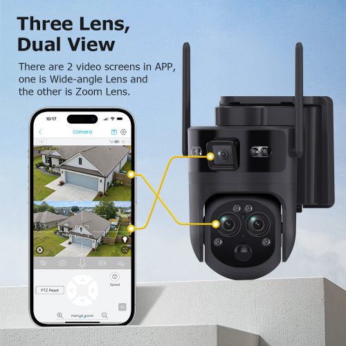 Solar Battery Black Camera 15x Zoom 4G or WIFI - Image 8