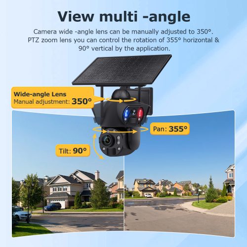 Steel Body Solar Battery Camera 36x Zoom 4G or WIFI -10W Panel - Image 5