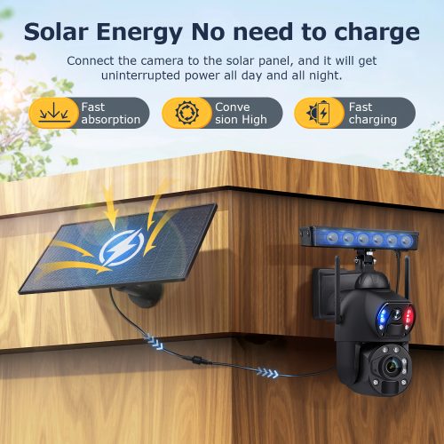 Steel Body Solar Battery Camera 36x Zoom 4G or WIFI -10W Panel - Image 15