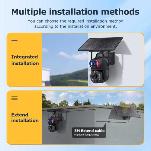 Steel Body Solar Battery Camera 36x Zoom 4G or WIFI -10W Panel - Image 12