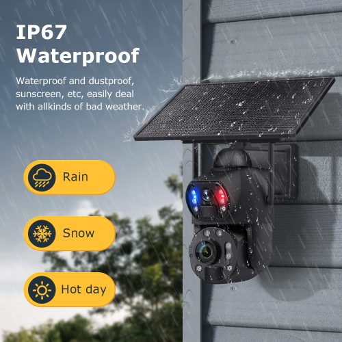 Steel Body Solar Battery Camera 36x Zoom 4G or WIFI -10W Panel - Image 3