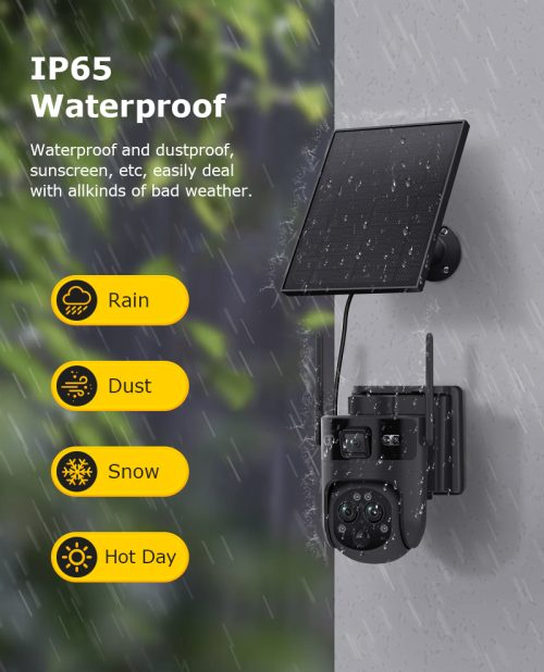 Solar Battery Black Camera 15x Zoom 4G or WIFI - Image 2
