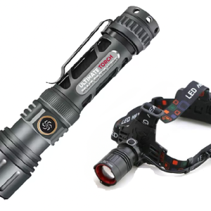 ULTIMATE TORCH COMBO DEAL HEADLIGHT + EDC FALSHLIGHT