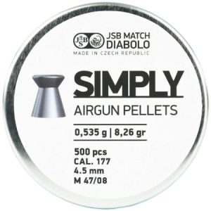 JSB SIMPLY PELLETS HEAVY WEIGHT .177/4.5MM 500 COUNT